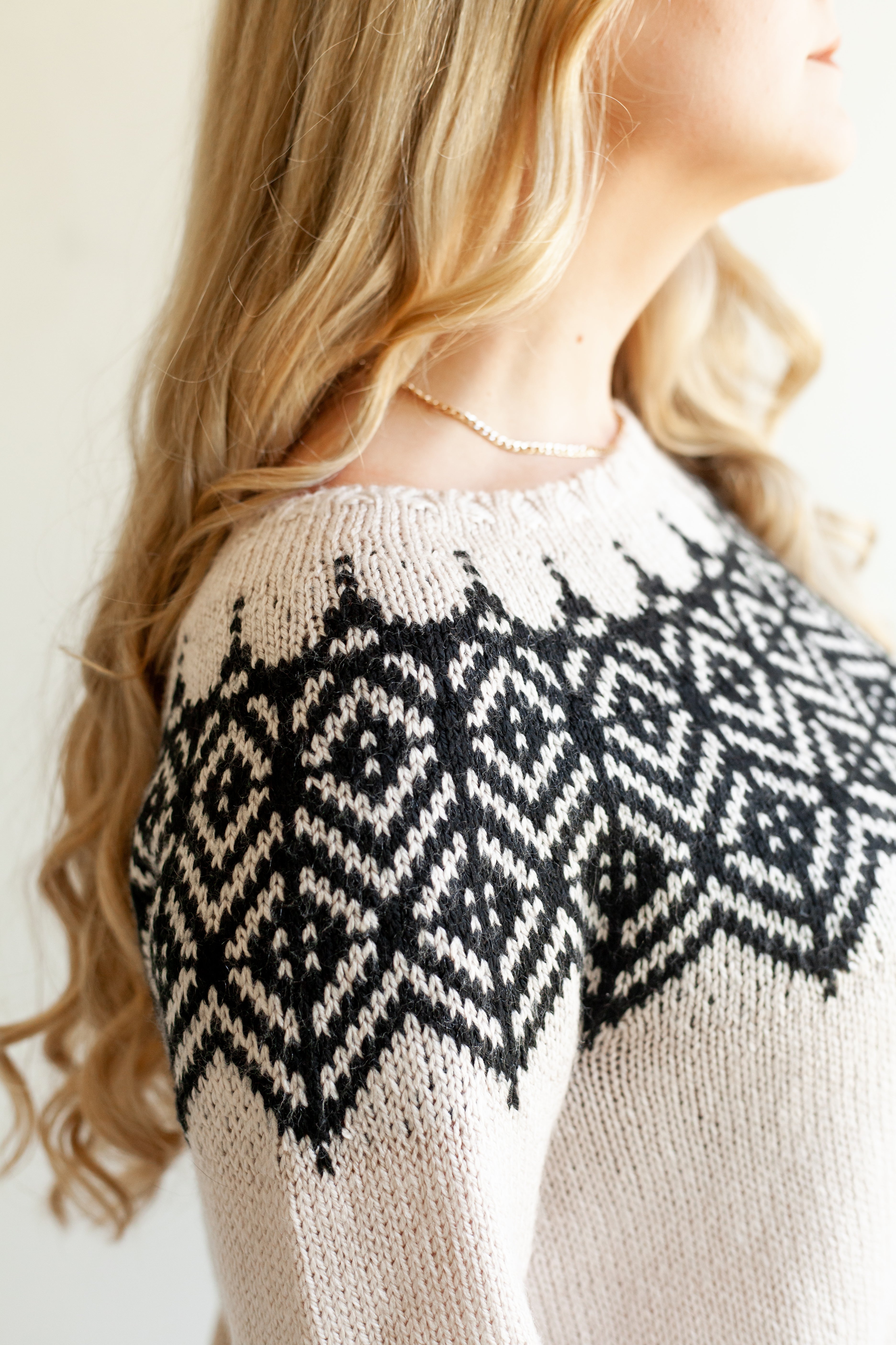 Knit Pattern: Web of Diamonds Sweater