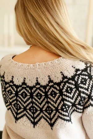 Knit Pattern: Web of Diamonds Sweater