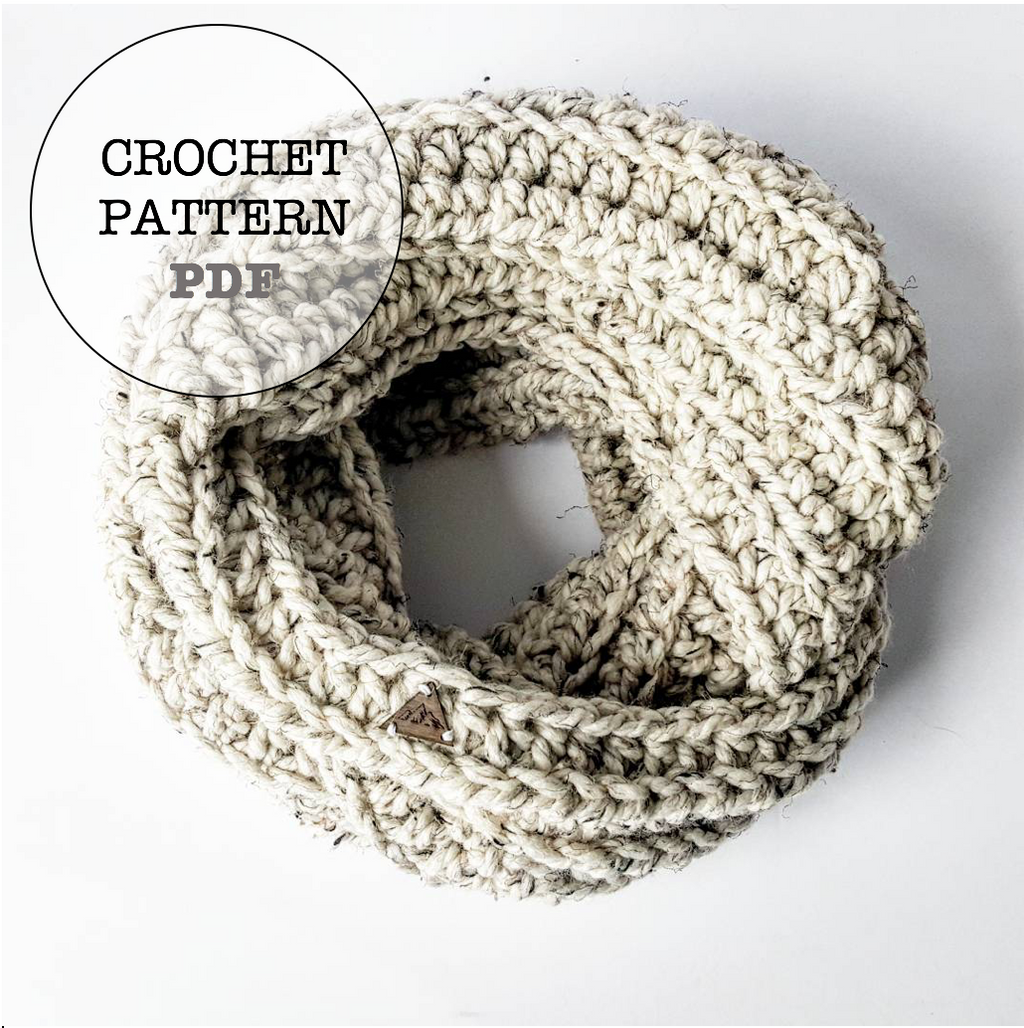 Crochet Pattern: Ribbed Infinity Scarf