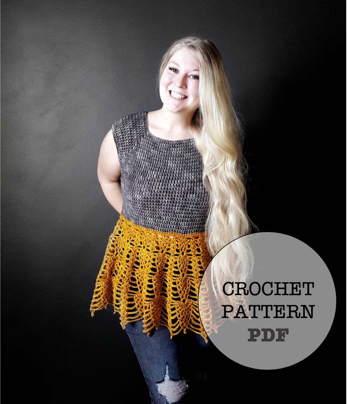 Peplum hot sale crochet skirt